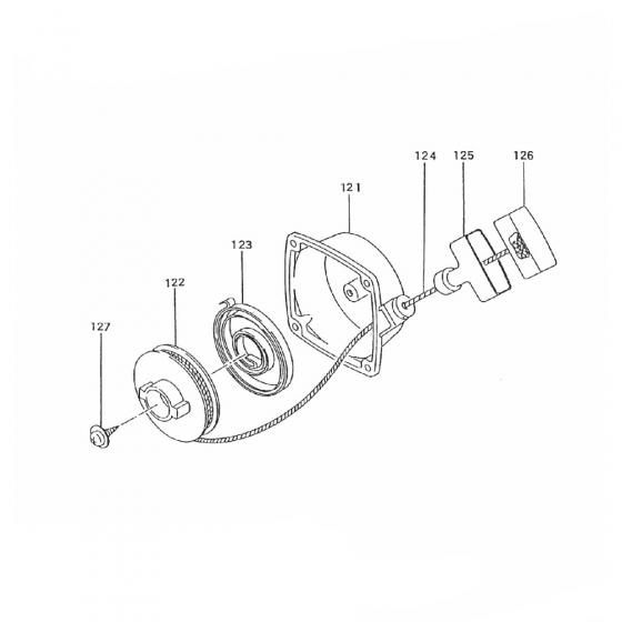 Катушка троса стартера/Starter Rope Reel для Vessel GT-3500GE [845122]